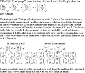 Change of Independent Variables Problem